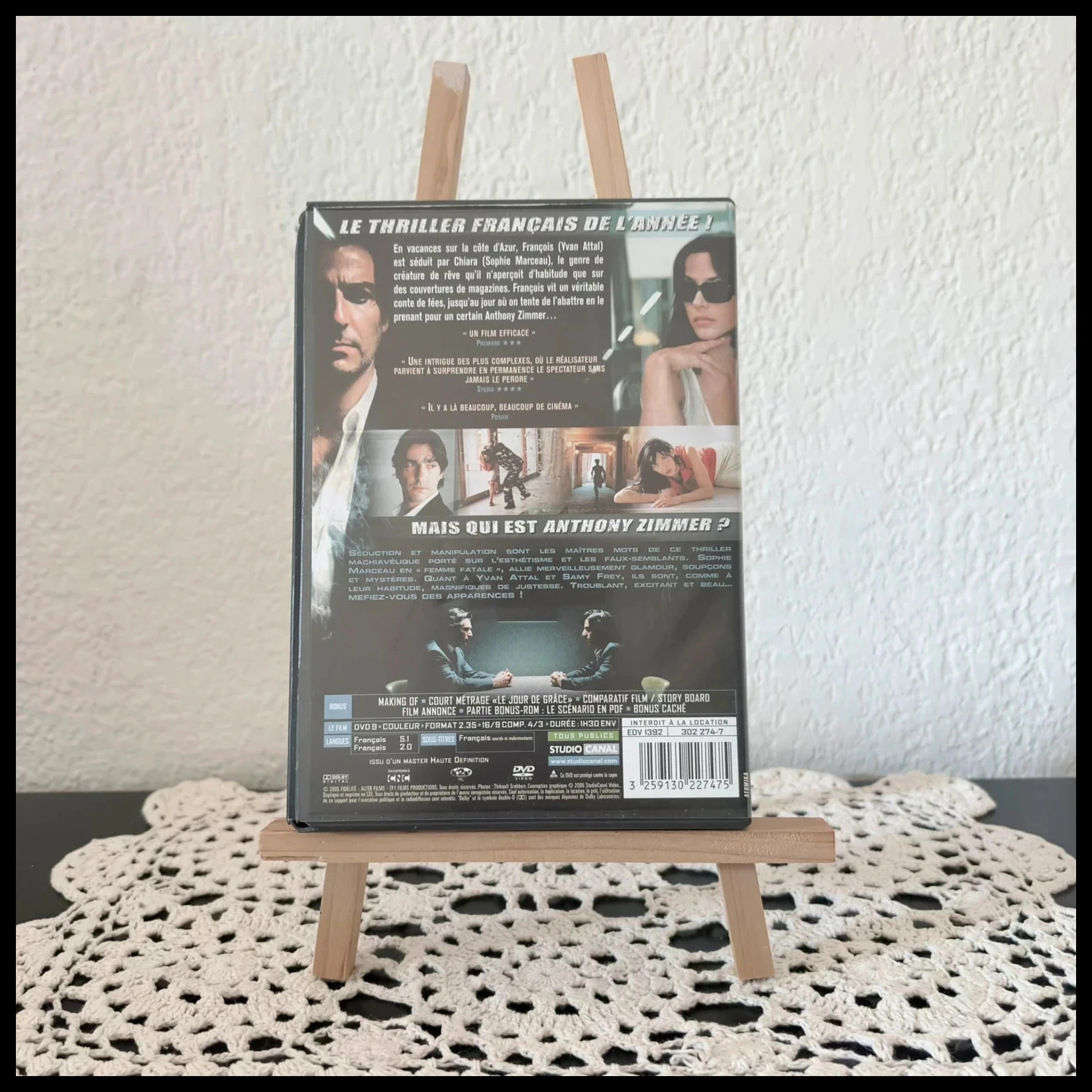 DVD Anthony Zimmer – Sophie Marceau & Yvan Attal – photo 2